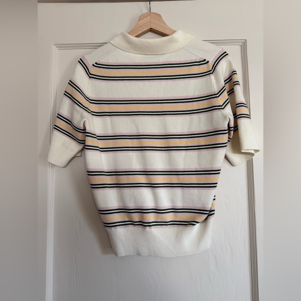 Reformation Campbell Cotton Polo Sweater - size small - Picture 5 of 10